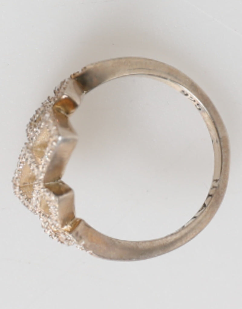 Bague en Cristal CZ Pave Nialaya - Design Géométrique