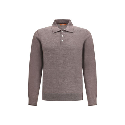 Cruna Knitted Long Sleeved Polo Shirt