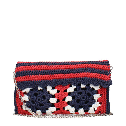 Sacs à main à rabat en raffia multicolore de Miu Miu