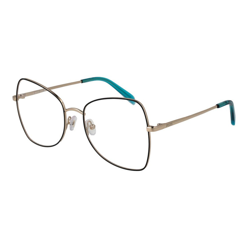 Emilio Pucci Black Women Glasses Frame - Elegant Butterfly Design