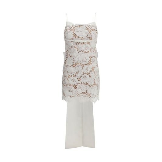Robe courte en satin Self-Portrait avec nœud en dentelle