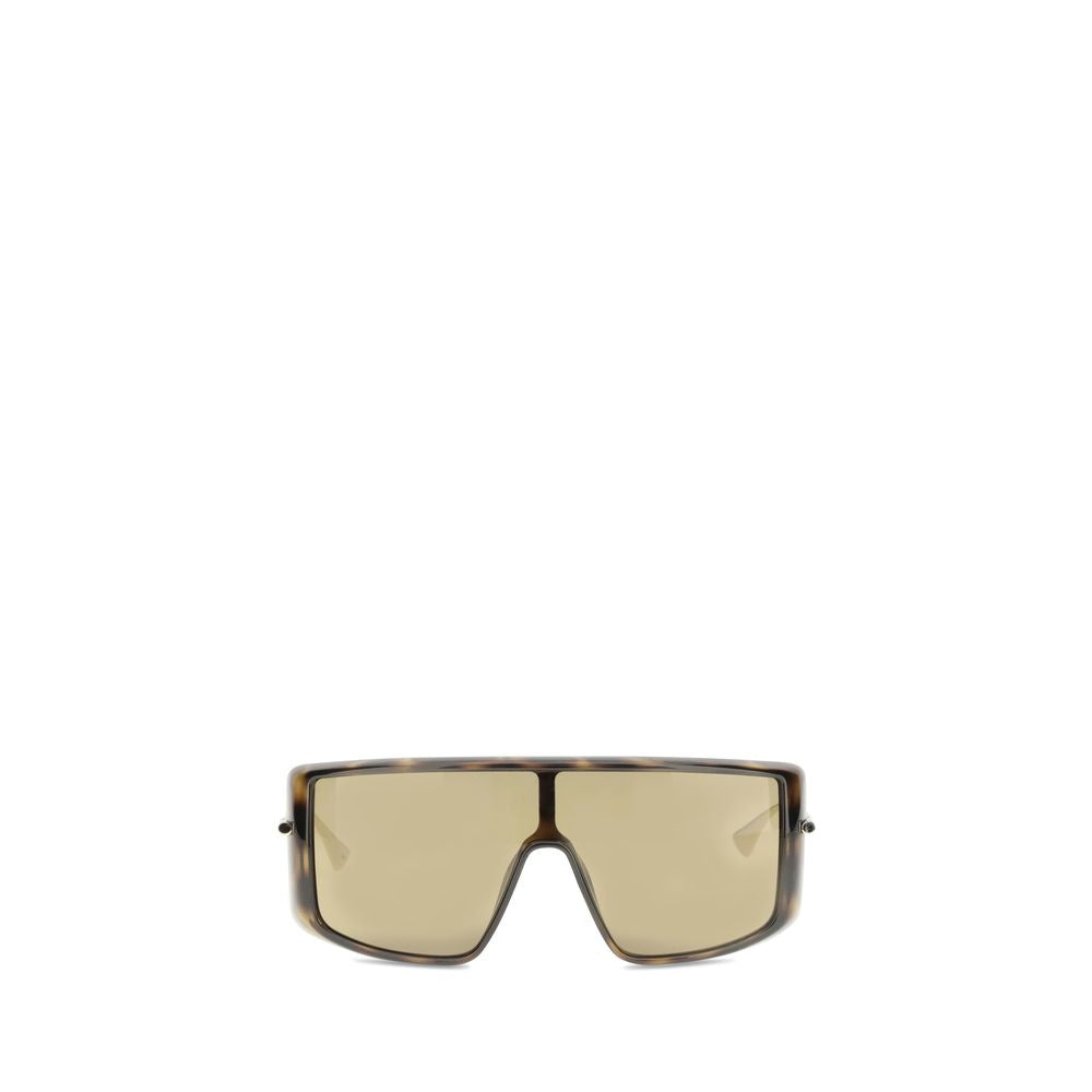 Lunettes de soleil Alexander McQueen Havana à pare-soleil en forme de T
