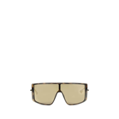 Lunettes de soleil Alexander McQueen Havana à pare-soleil en forme de T
