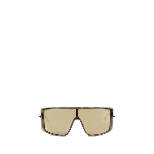 Lunettes de soleil Alexander McQueen Havana à pare-soleil en forme de T