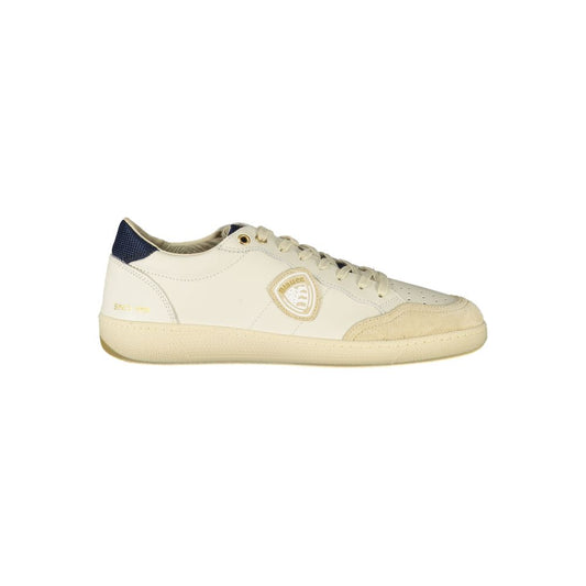 Baskets blanches en polyester Blauer