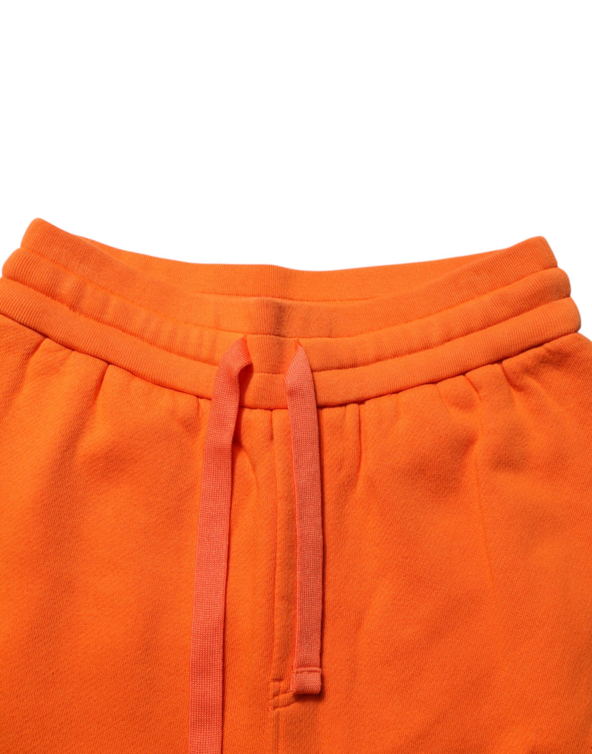 Pantalon de survêtement Dolce &amp; Gabbana orange en coton avec logo DG VIB3 et cordon de serrage
