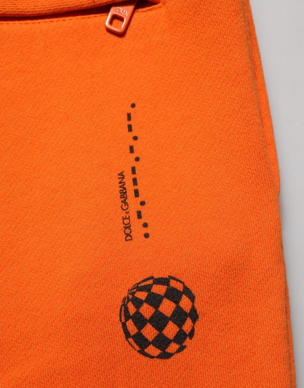 Pantalon de survêtement Dolce &amp; Gabbana orange en coton avec logo DG VIB3 et cordon de serrage