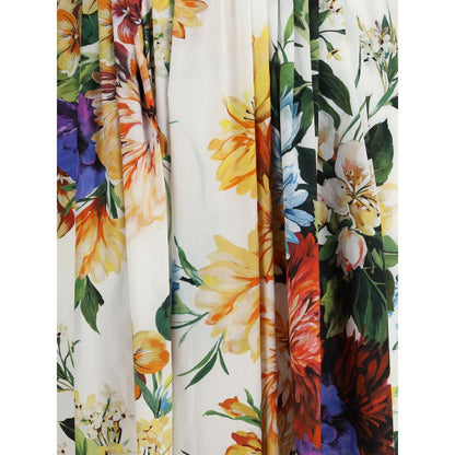 Chemise-robe à imprimé bouquet de fleurs Dolce &amp; Gabbana