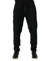 Pantalon de jogging Dolce &amp; Gabbana noir en coton avec logo pour homme