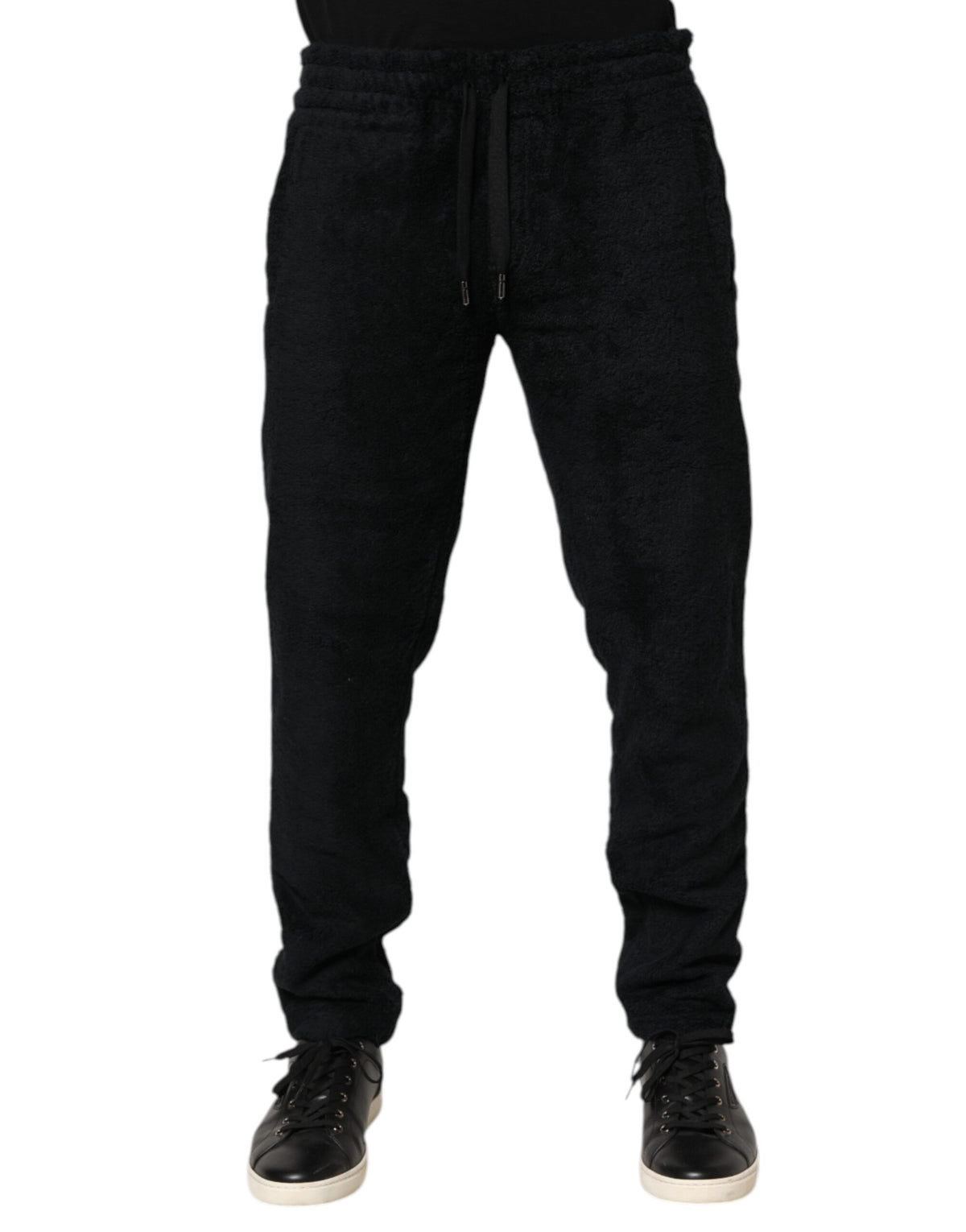Pantalon de jogging Dolce &amp; Gabbana noir en coton avec logo pour homme