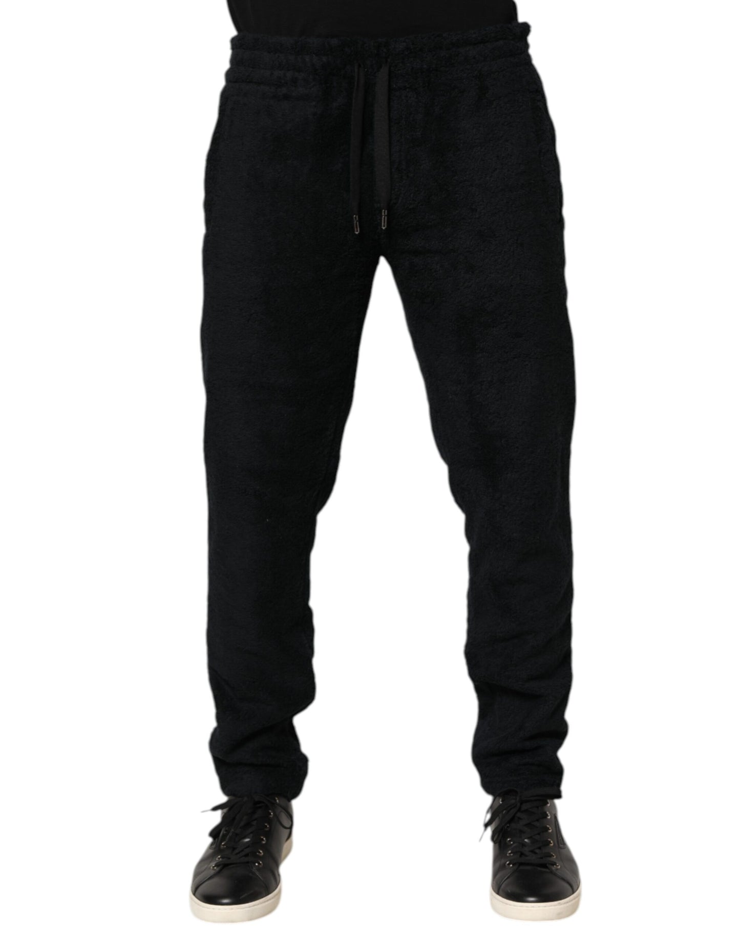 Pantalon de jogging Dolce &amp; Gabbana noir en coton avec logo pour homme