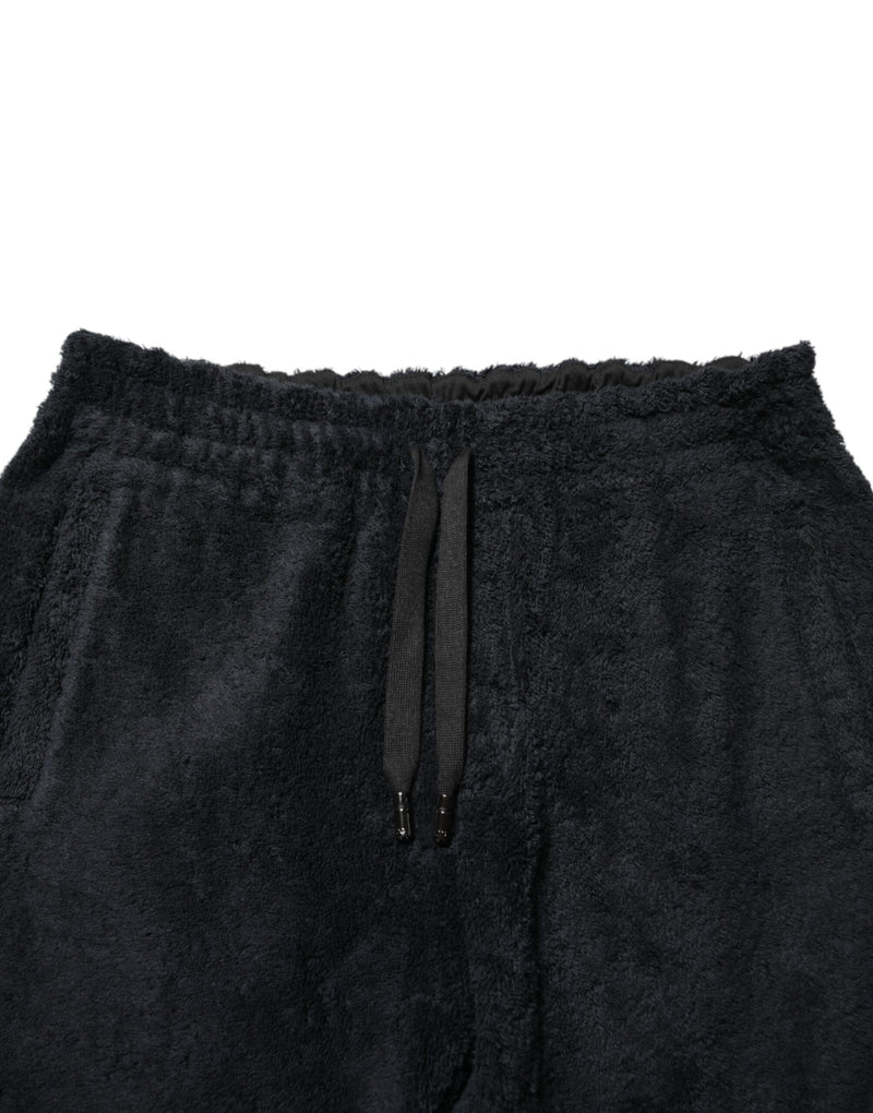 Dolce &amp; Gabbana Zwarte Katoenen Logo Heren Joggingbroek