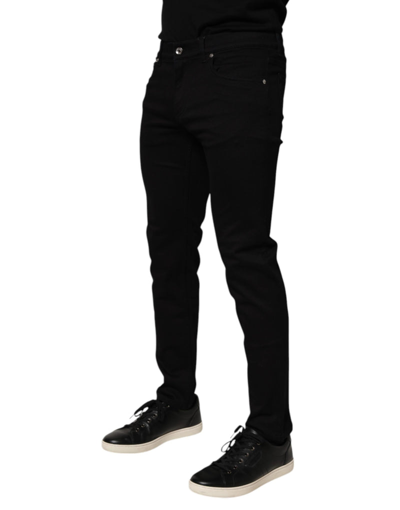 Dolce &amp; Gabbana Zwarte Skinny Broek voor Heren van Katoenmix