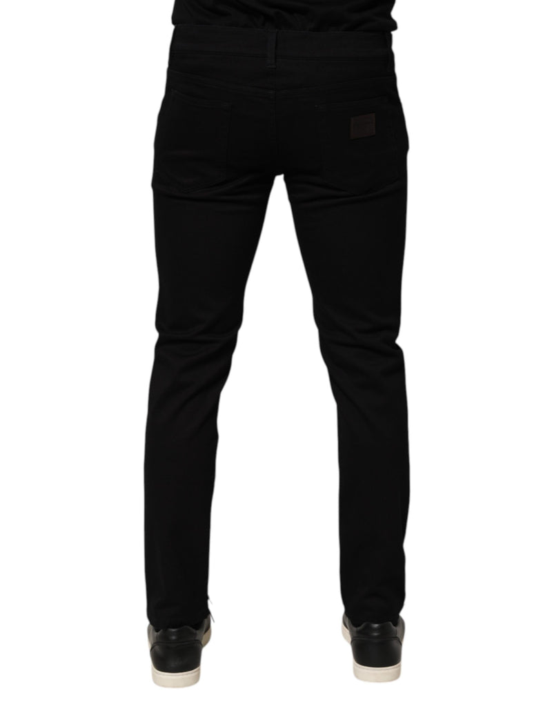 Dolce &amp; Gabbana Zwarte Skinny Broek voor Heren van Katoenmix