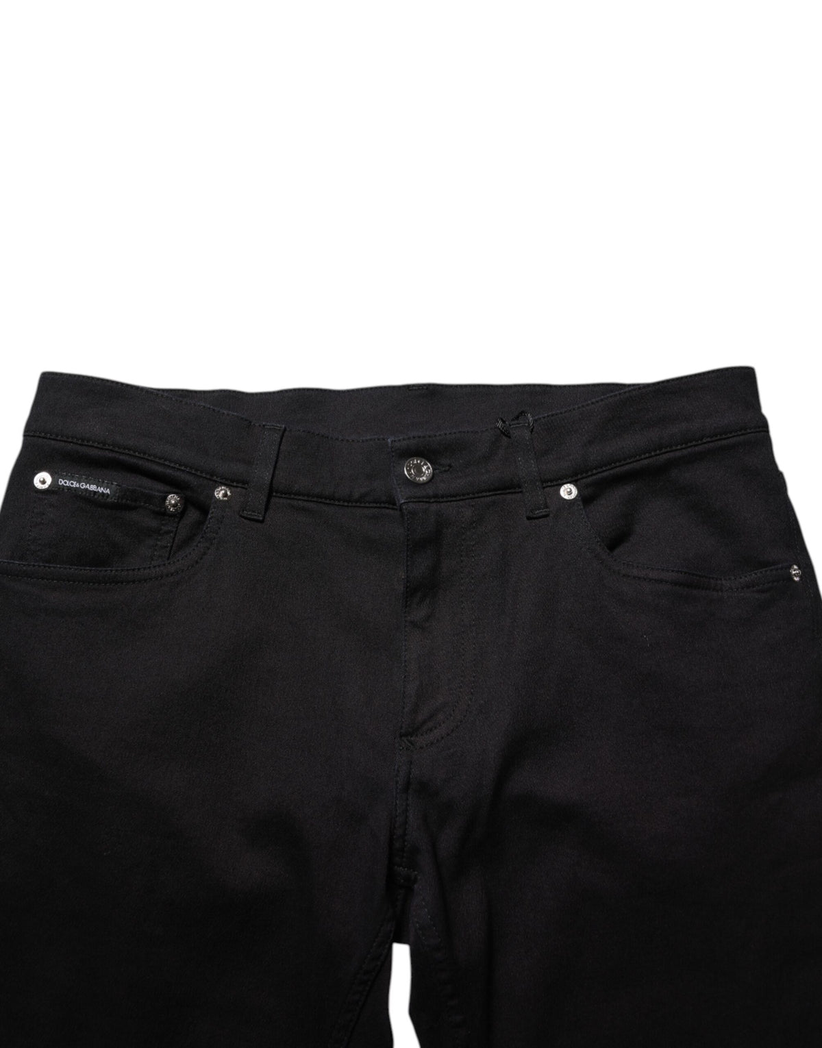 Pantalon skinny Dolce &amp; Gabbana noir en mélange de coton pour homme