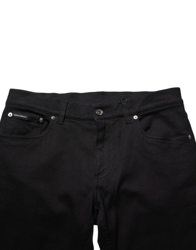 Dolce &amp; Gabbana Zwarte Skinny Broek voor Heren van Katoenmix