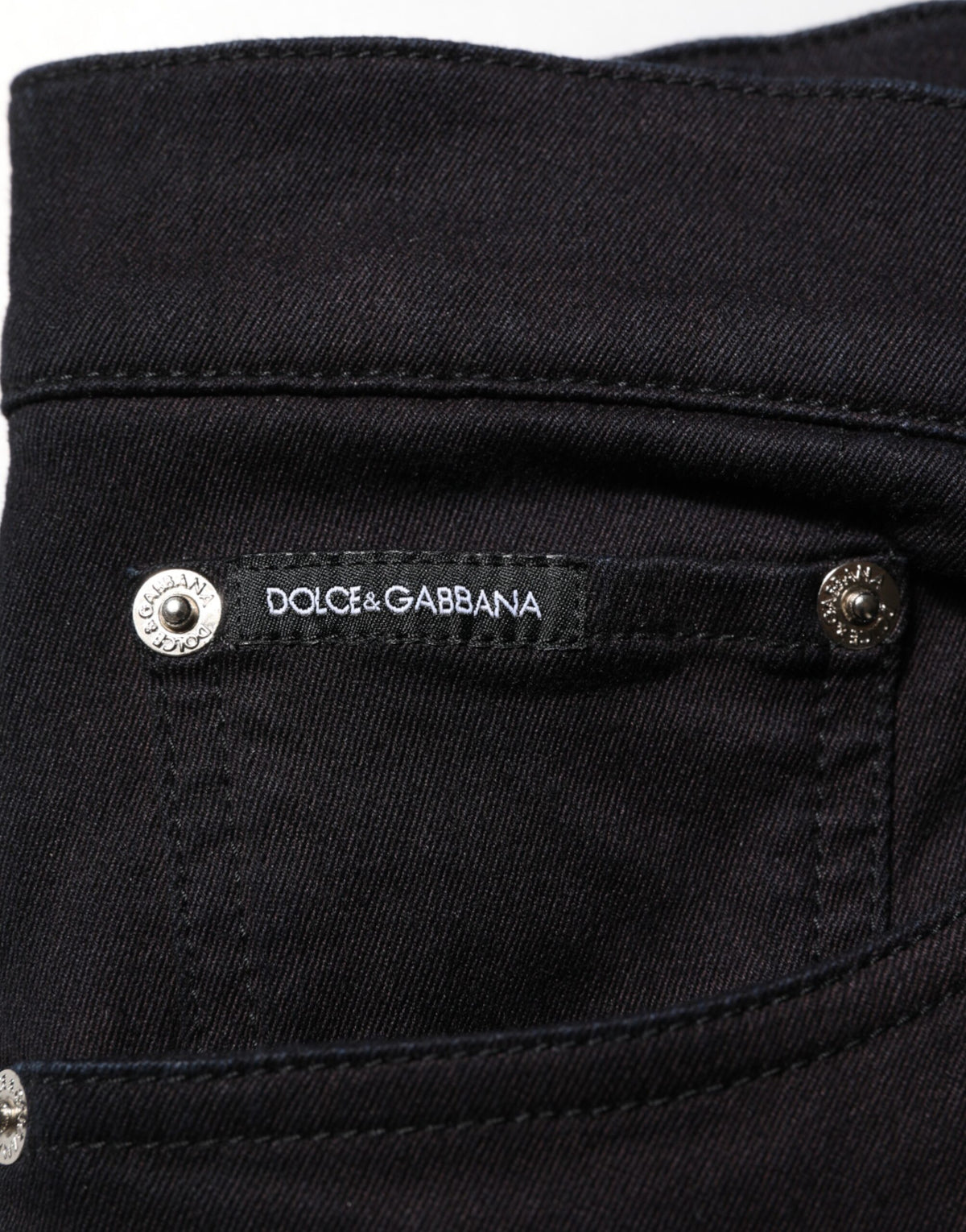 Pantalon skinny Dolce &amp; Gabbana noir en mélange de coton pour homme