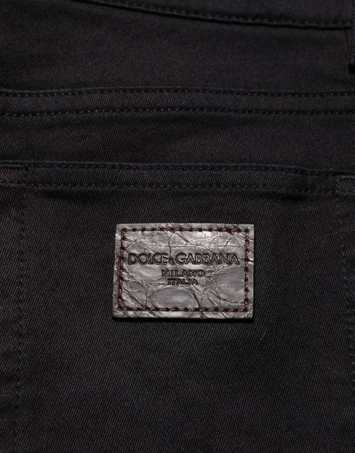 Pantalon skinny Dolce &amp; Gabbana noir en mélange de coton pour homme