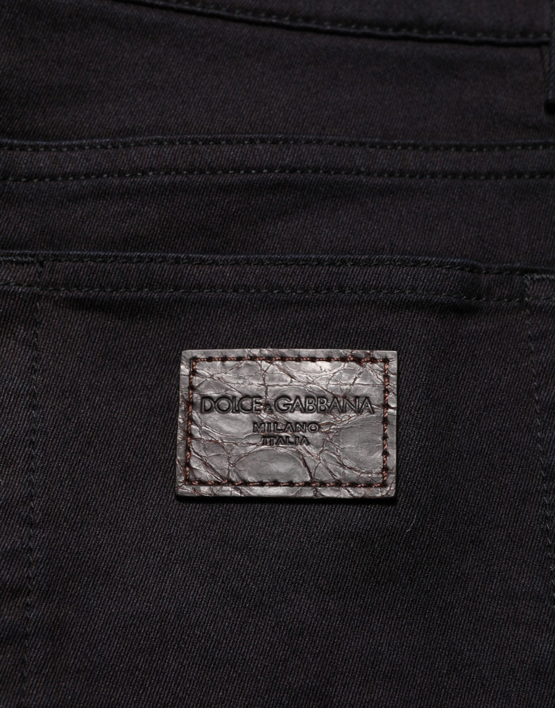 Dolce &amp; Gabbana Zwarte Skinny Broek voor Heren van Katoenmix
