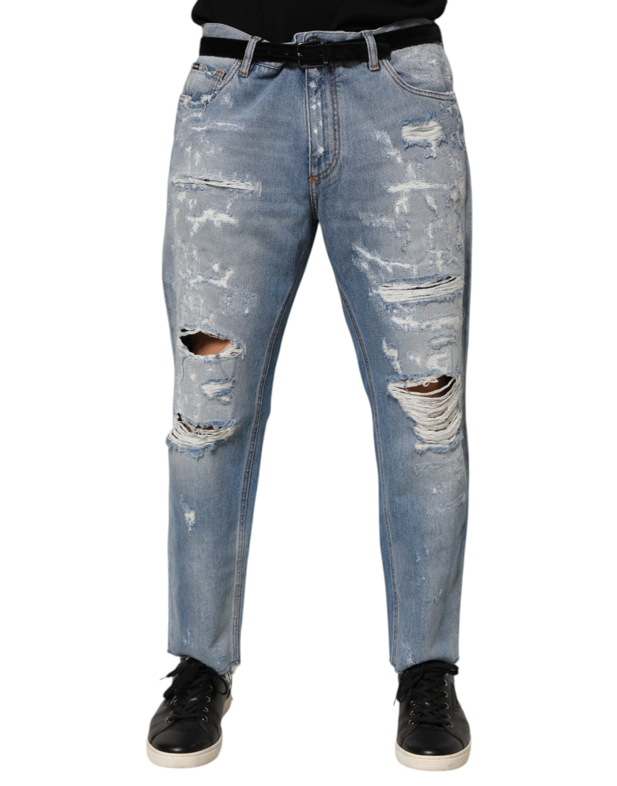Jean Dolce &amp; Gabbana bleu délavé et déchiré