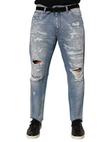 Jean Dolce &amp; Gabbana bleu délavé et déchiré