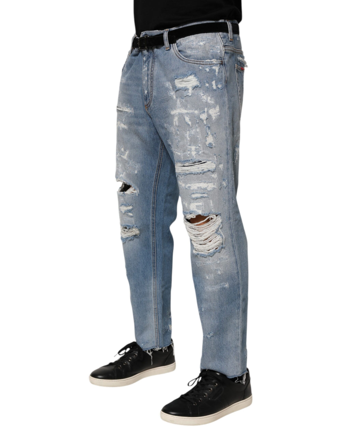 Jean Dolce &amp; Gabbana bleu délavé et déchiré