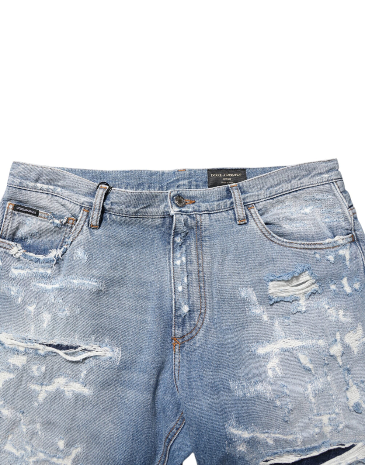 Jean Dolce &amp; Gabbana bleu délavé et déchiré