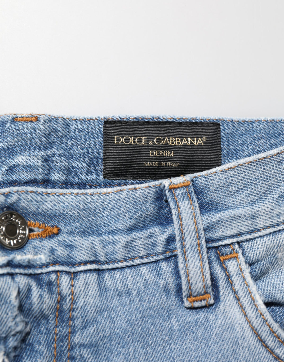 Jean Dolce &amp; Gabbana bleu délavé et déchiré