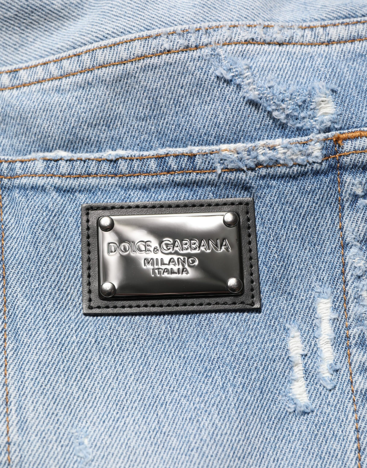 Jean Dolce &amp; Gabbana bleu délavé et déchiré