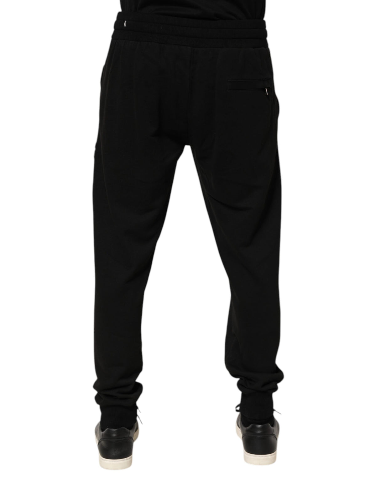 Pantalon de jogging Dolce &amp; Gabbana pour homme, en coton noir avec logo DG