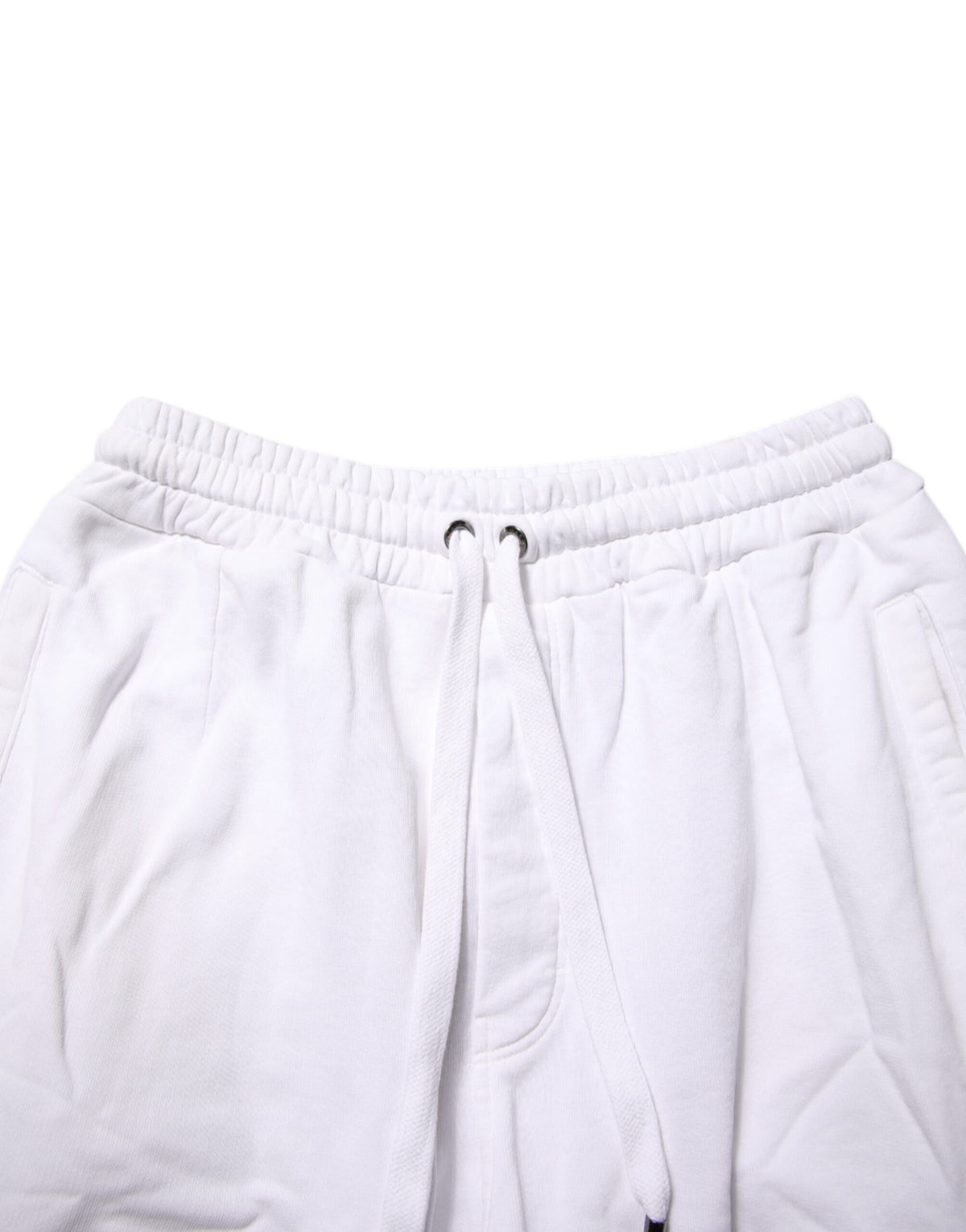 Pantalon cargo blanc en coton Dolce &amp; Gabbana avec logo