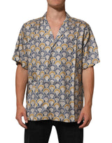 Chemise Dolce &amp; Gabbana en coton et soie crème à imprimé coquillage hawaïen