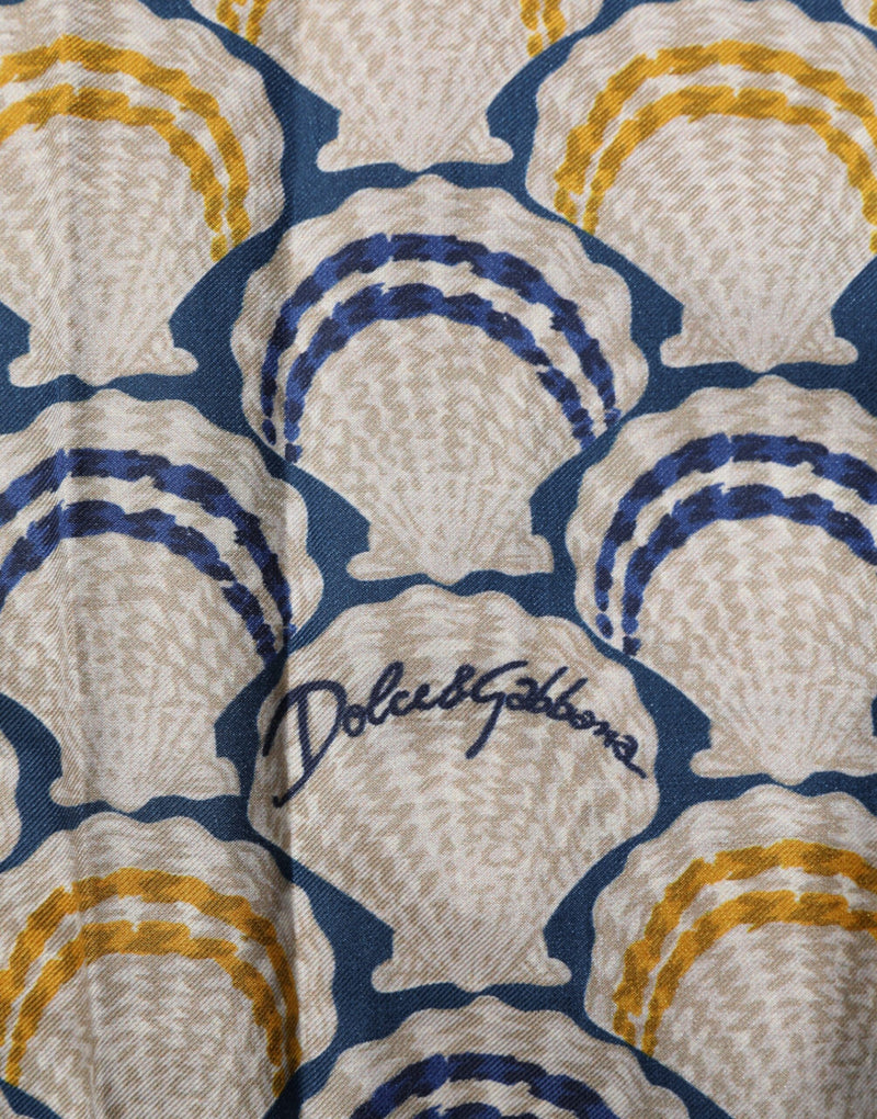 Dolce &amp; Gabbana crèmekleurig Hawaiiaans katoenen zijden overhemd met schelpenprint