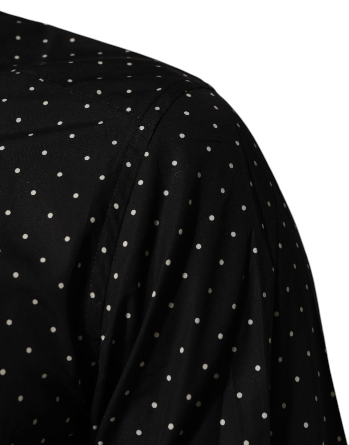 Chemise habillée homme Dolce &amp; Gabbana noire à pois en coton doré