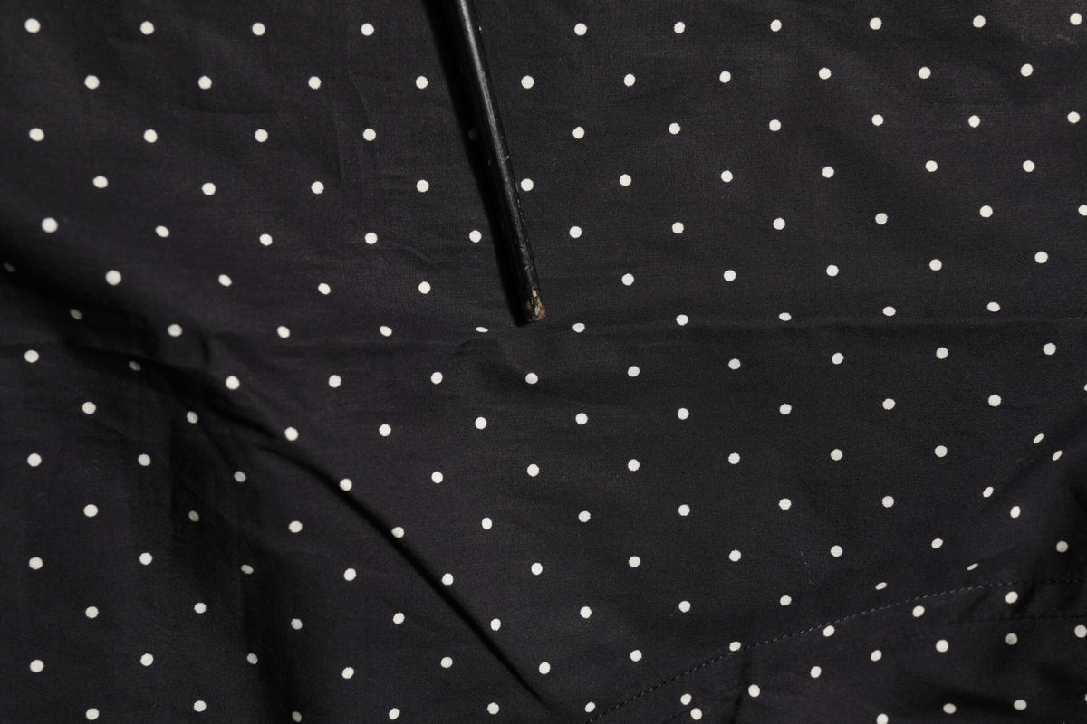 Chemise habillée homme Dolce &amp; Gabbana noire à pois en coton doré