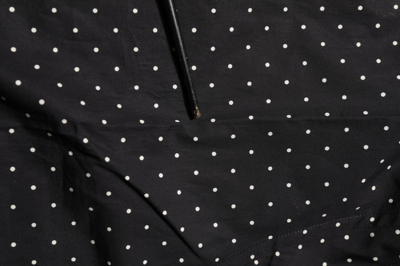 Dolce & Gabbana Black Polka Dot Cotton GOLD Men Formal Dress Shirt