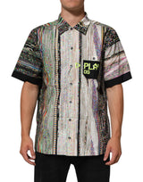 Chemise décontractée à col graphique multicolore Dolce &amp; Gabbana