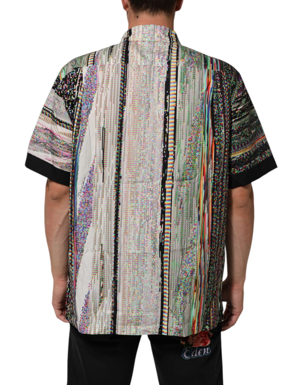 Chemise décontractée à col graphique multicolore Dolce &amp; Gabbana