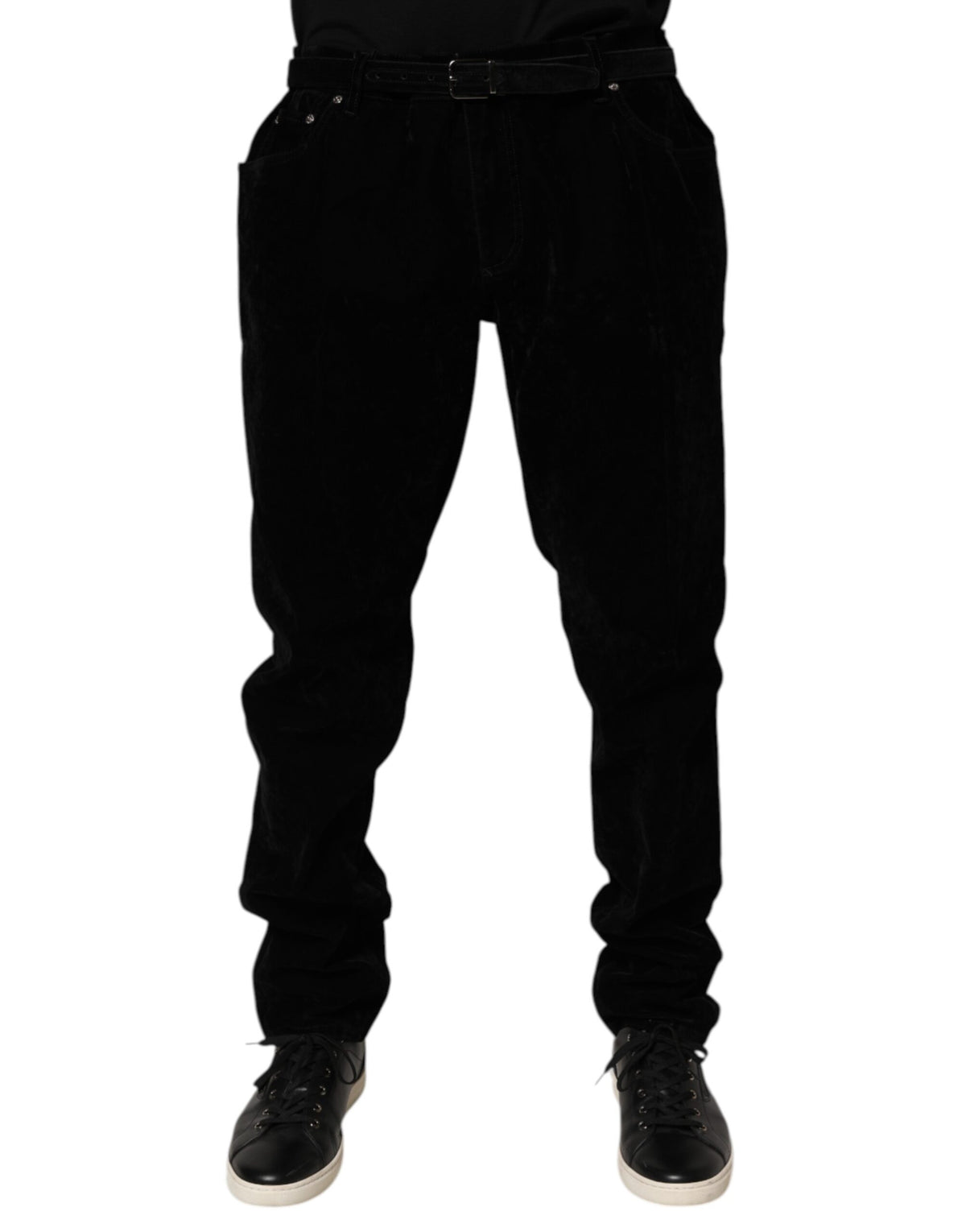 Jean slim en coton noir Dolce &amp; Gabbana