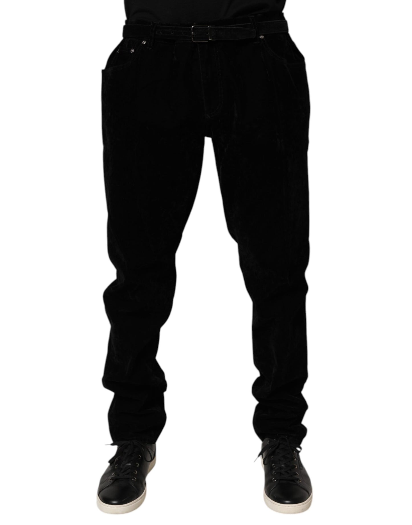 Jean slim en coton noir Dolce &amp; Gabbana