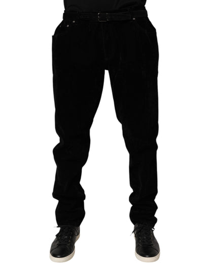 Jean slim en coton noir Dolce &amp; Gabbana