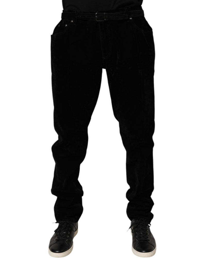 Dolce &amp; Gabbana Zwarte Katoenen Slim Fit Denim Broekjeans
