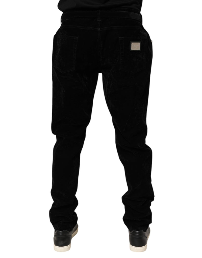 Dolce &amp; Gabbana Zwarte Katoenen Slim Fit Denim Broekjeans