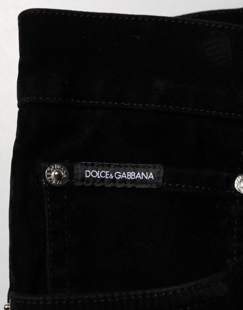 Dolce &amp; Gabbana Zwarte Katoenen Slim Fit Denim Broekjeans