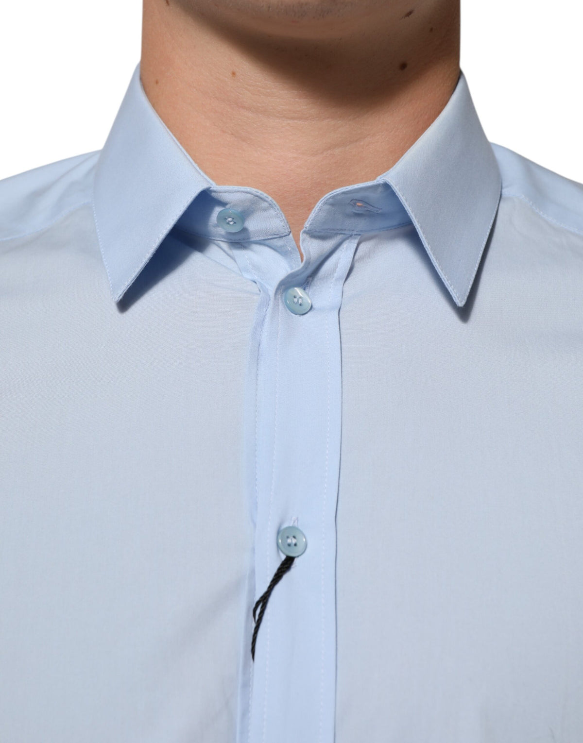 Chemise habillée homme Dolce &amp; Gabbana bleu clair en coton doré