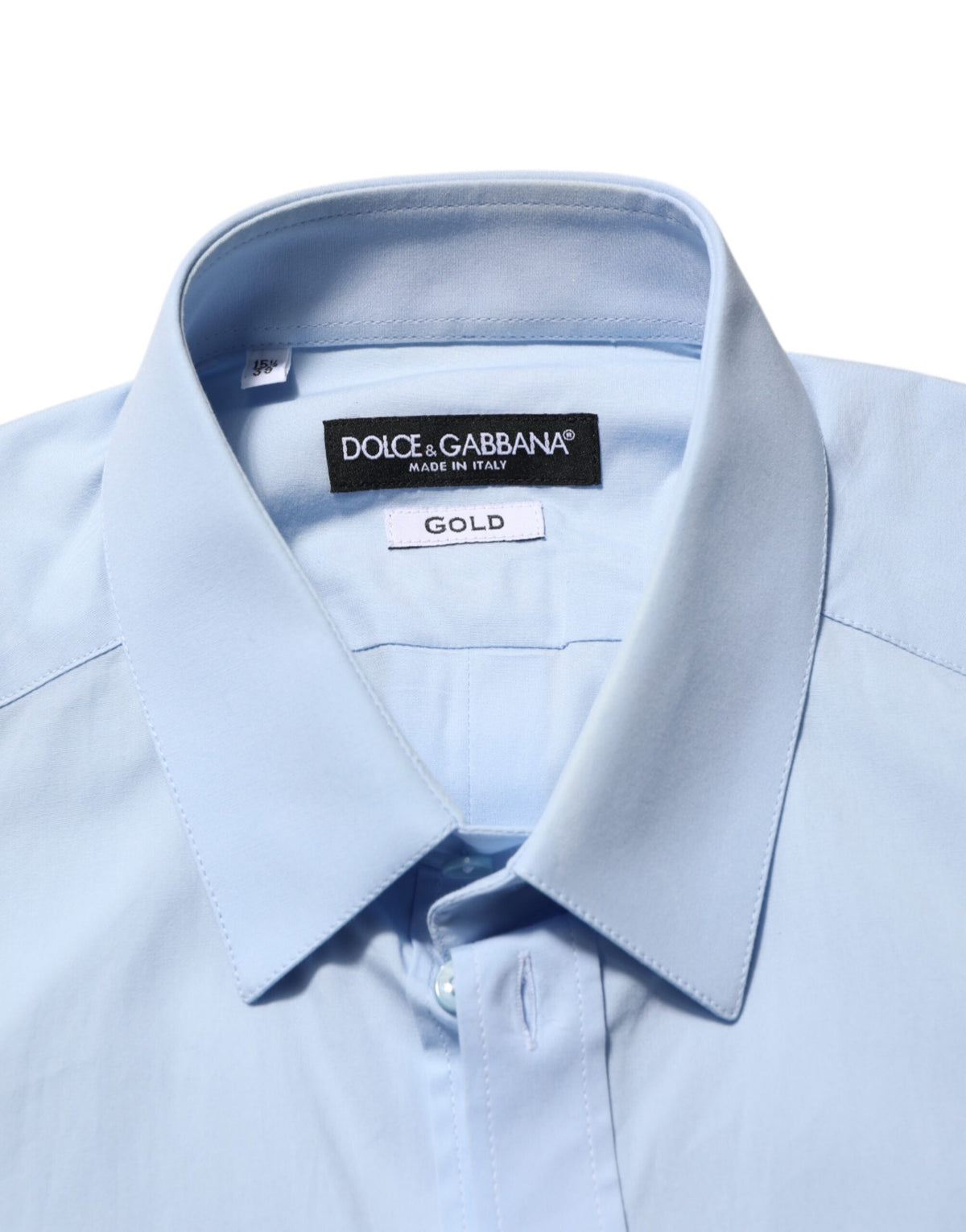 Chemise habillée homme Dolce &amp; Gabbana bleu clair en coton doré