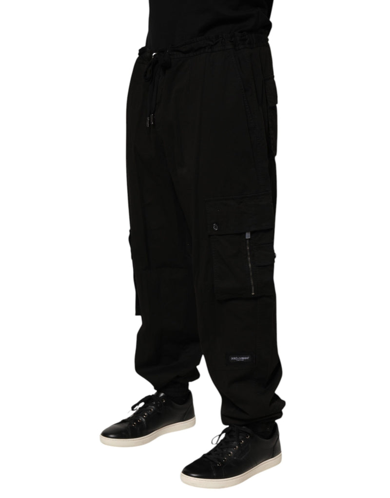 Dolce &amp; Gabbana zwarte katoenen cargo joggingsbroek