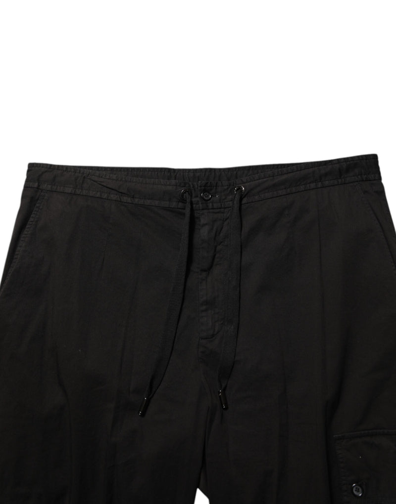 Dolce &amp; Gabbana zwarte katoenen cargo joggingsbroek