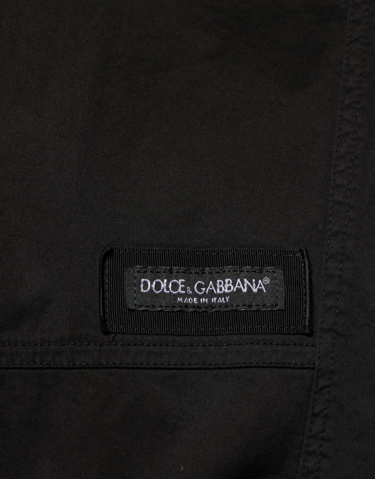 Pantalon de jogging cargo en coton noir Dolce &amp; Gabbana
