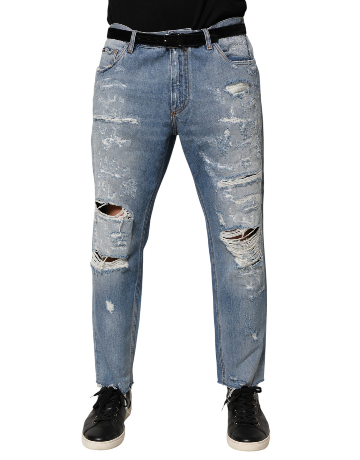 Jean Dolce &amp; Gabbana bleu délavé et déchiré